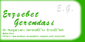 erzsebet gerendasi business card